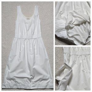 Gap Classic White Cotton Sleeveless Summer Dress Size S